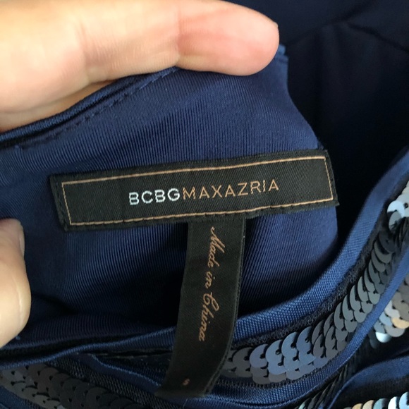 BCBG long navy backless gown - Picture 5 of 5